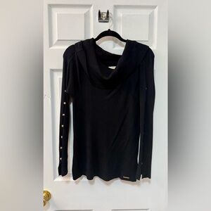 Michael Kors Black Ribbed Top